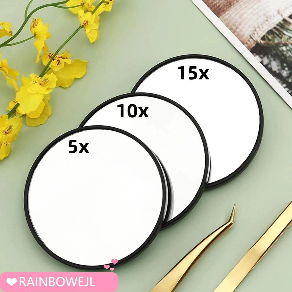 RAINBOWEJL กระจกแต่งหน้า, 5x/10x/15x พร้อมกระจกขยายถ้วยดูด, กระจกขยายสิวหัวดําทรงกลมในห้องน้ํา