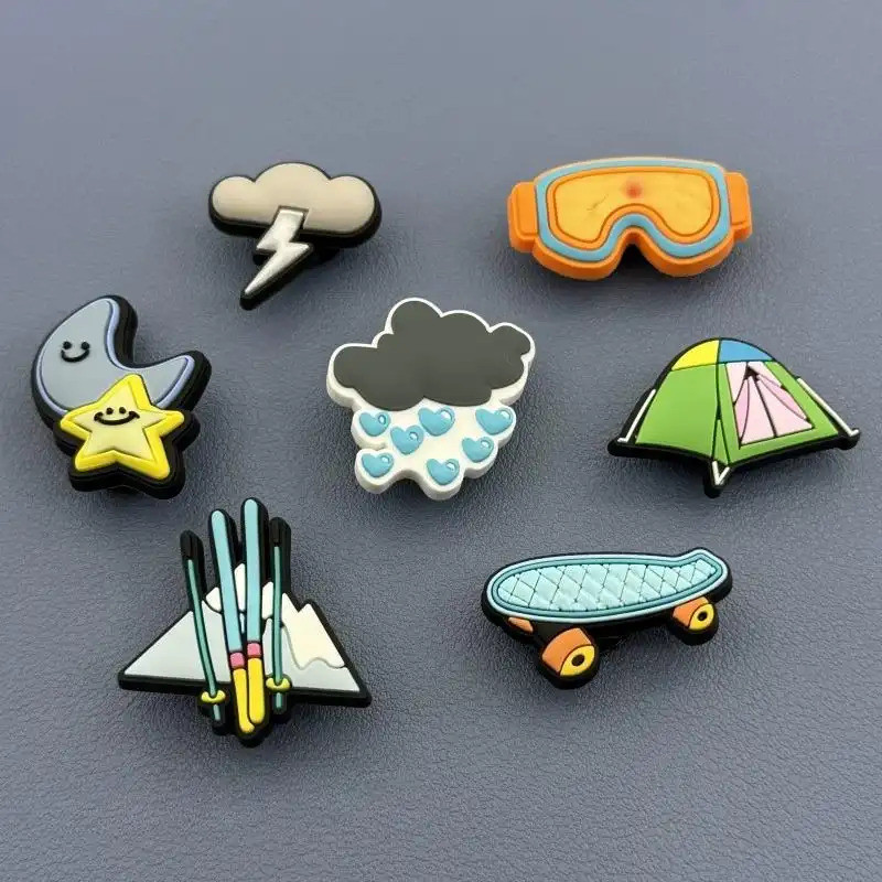 รองเท้า Charms เต็นท์รองเท้า DIY ไม่ซ้ําใคร หัวเข็มขัดรองเท้า ดอกไม้