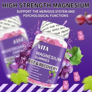 VITA แมกนีเซียม กัมมี่ วิตามินบีรวม อาหารเสริม ลดเมื่อยกล้ามเนื้อ Magnesium VitaminB Gummy Dietary Supplement 60 Gummies