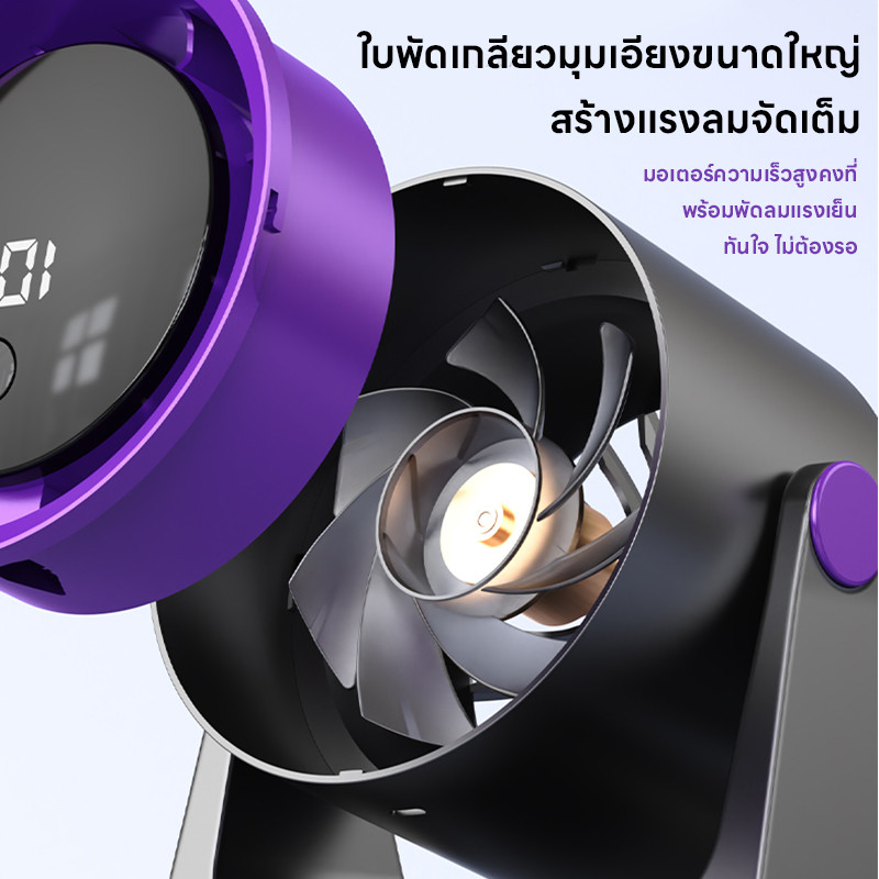 2in1 พัดลมตั้งโต๊ะ พัดลม USB พัดลมหมุนเวียน ทํางานเงียบ รูปที่ 4