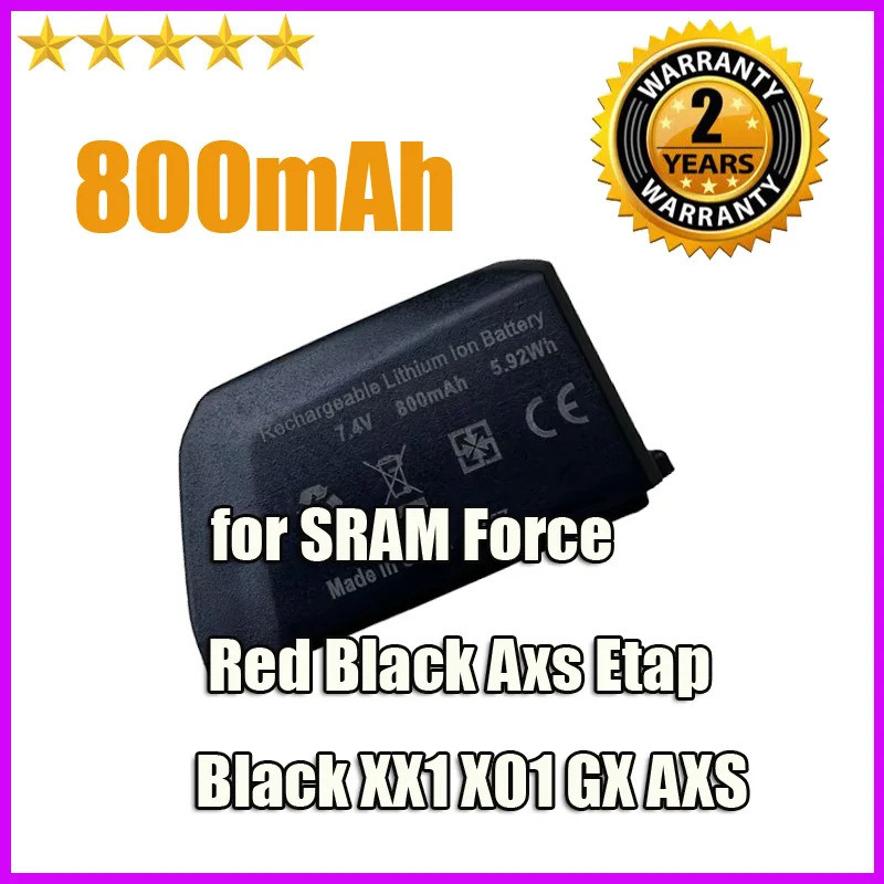 แบตเตอรี่คุณภาพสูงสําหรับ SRAM Force Red Black Axs Etap Black XX1 X01 GX AXS 800mAh