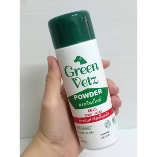แป้ง กำจัดเห็บหมัด Green Vetz สำหรับสุนัข 150g แพ็ค 12 ชุด