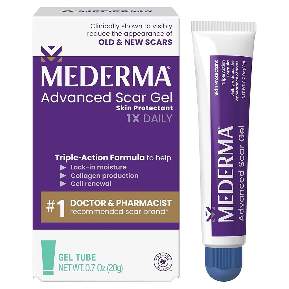 Mederma Advanced Scar Treatment Gel 20g - 1 เจลแผลเป็นแนะนําสําหรับสิว, ศัลยกรรมและการบาดเจ็บรอยแผลเ