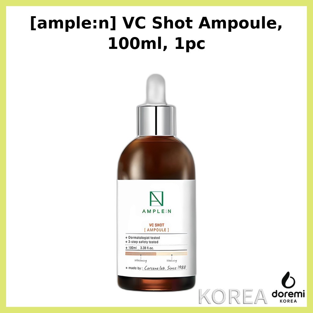 [ample:n] VC Shot Ampoule, 100ml, 1pc / Korean VC Ampoule / Boost Radiance / ของแท้ 100% โดย doremim
