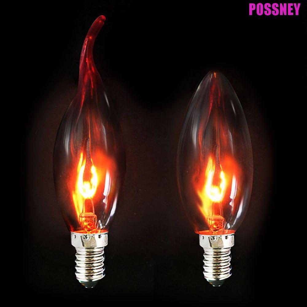 POSSNEY หลอดไฟ LED Edison Retro สําหรับไฟตกแต่งประหยัดพลังงานหางเทียนทังสเตนลวดไฟกลางคืน