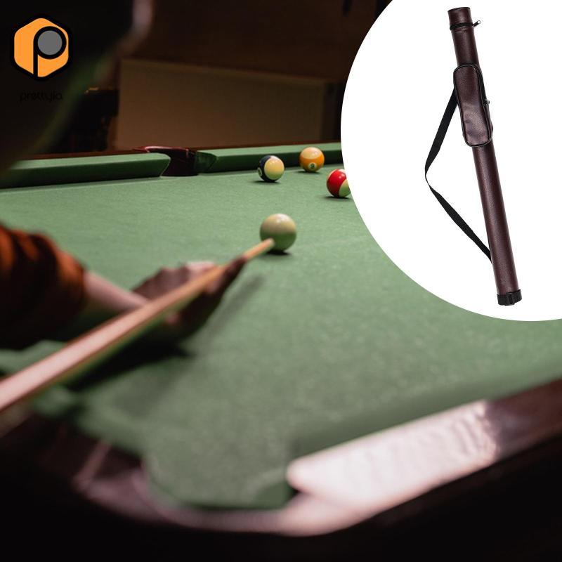 Prettyia Snooker Cue Case from Soft PU Leather สบายสำหรับการเดินทางและเก็บอุปกรณ์บิลเลียด