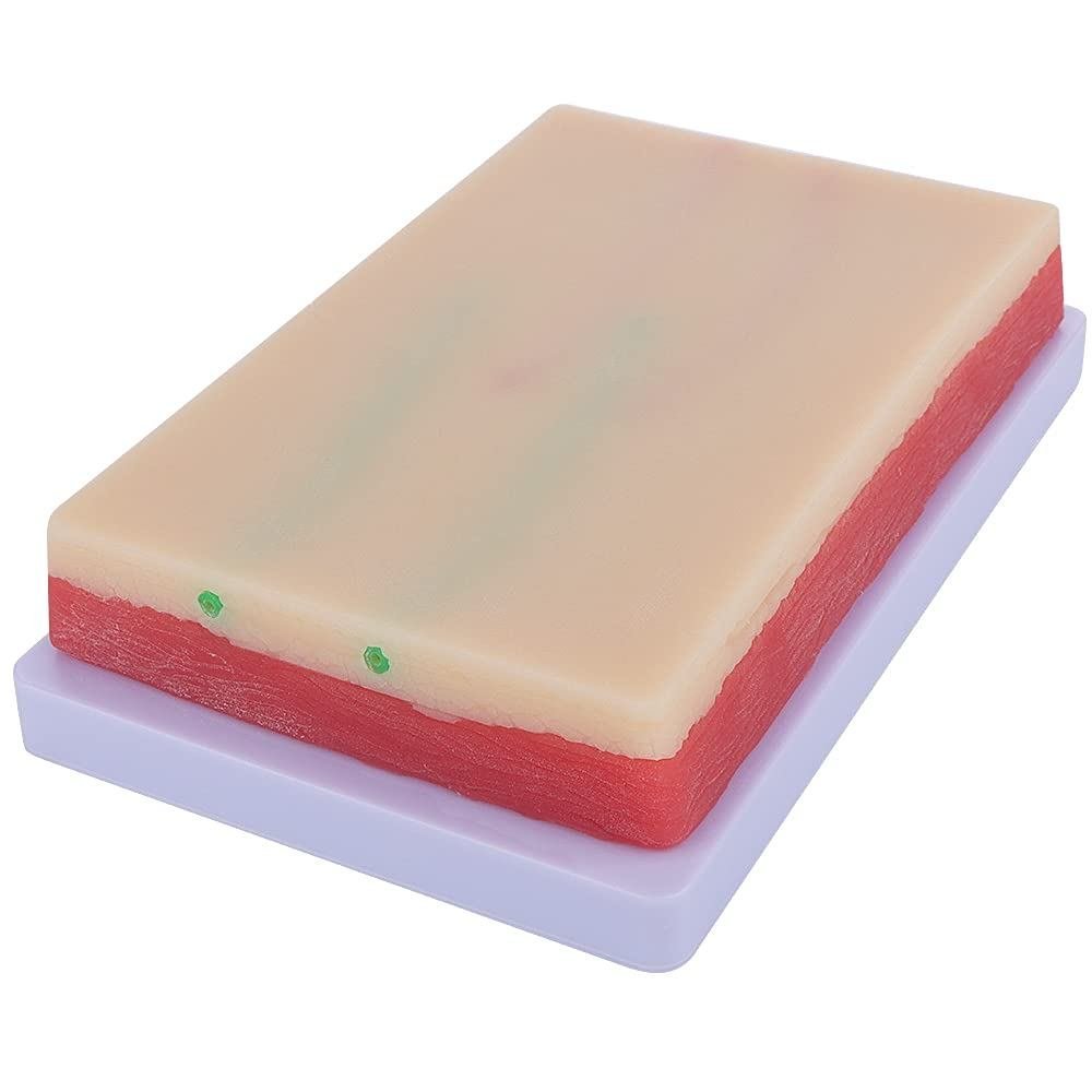 Venidrill IV Injection Training Pad Model, Silicone Human Skin Suture Training Model, Injection Prac