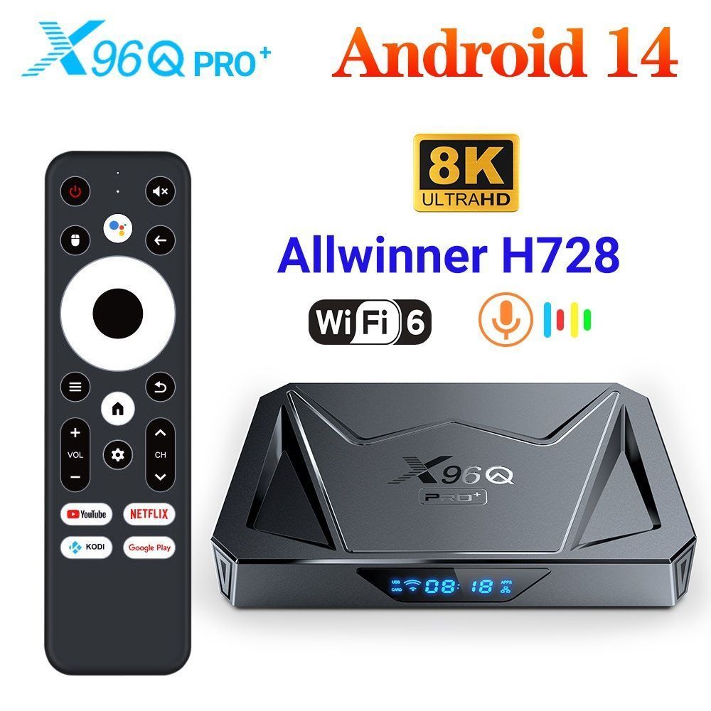 Cross-Border X96Q PRO+Quanzhi H728 Gigabit 4k Network TV Top Box Android 14 Media Player