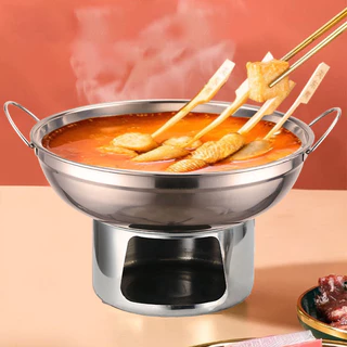 หม้อไฟต้มยำสแตนเลส ดีไซน์ปล่องควัน หม้อไฟไทย สไตล์ไทยแท้ เหมาะสำหรับครอบครัวและร้านอาหาร มีให้เลือก 2 ขนาด ทนทานหนาพิเศษ