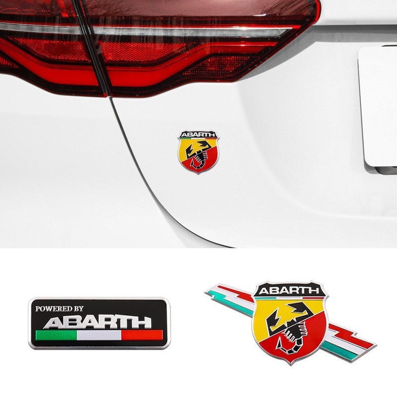 เหมาะสําหรับ Abarth Abarth Scorpion ป้ายโลหะส่วนบุคคลดัดแปลงป้ายรถ 3D สามมิติ Scratch สติกเกอร์รถ 3N