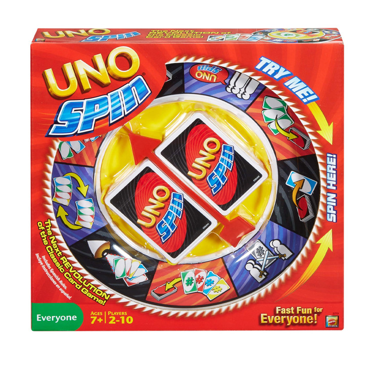 UNO Spin Card Board Game เหรียญพลาสติก (ภาษาอังกฤษ) - บอร์ดเ For Family Party Game