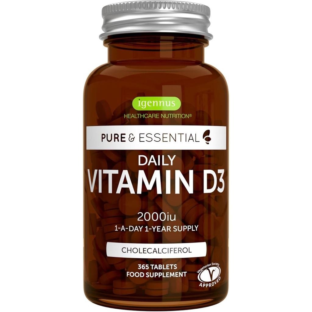 Igennus D3 Daily 2000 IU Cholecalciferol 1 ต่อวัน 1 ปี Cure Formula Immune Defenses พอร์ต Bs ฟันและก