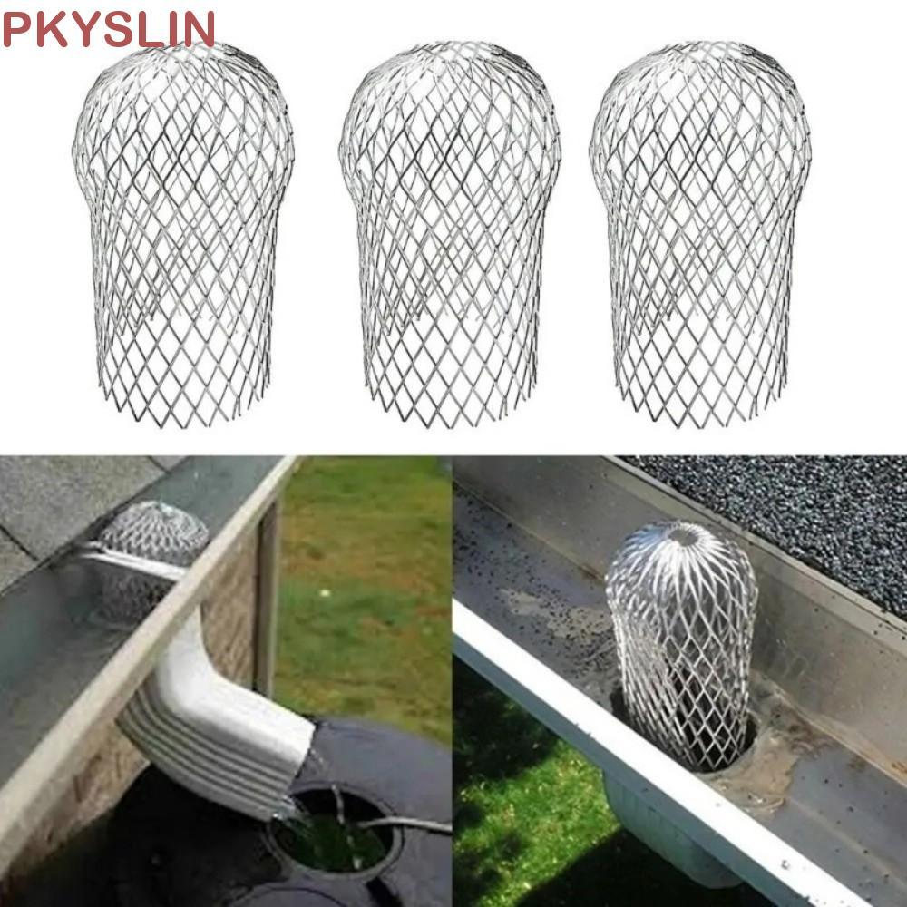 PKYSLIN 4 ชิ้น Gutter Filter, Silver ขยายอลูมิเนียม Anti-Blocking Filter, กรองพับหน้าจอกันสนิมตาข่ายท่อระบายน้ําชั้นกรองท่อระบายน้ําท่อ