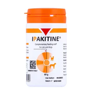 IPAKITINE [แท้💯] อาหารเสริมช่วยดักจับฟอสฟอรัส ชนิดผงโรยอาหาร สำหรับสุนัขและแมวโรคไต 60 g.