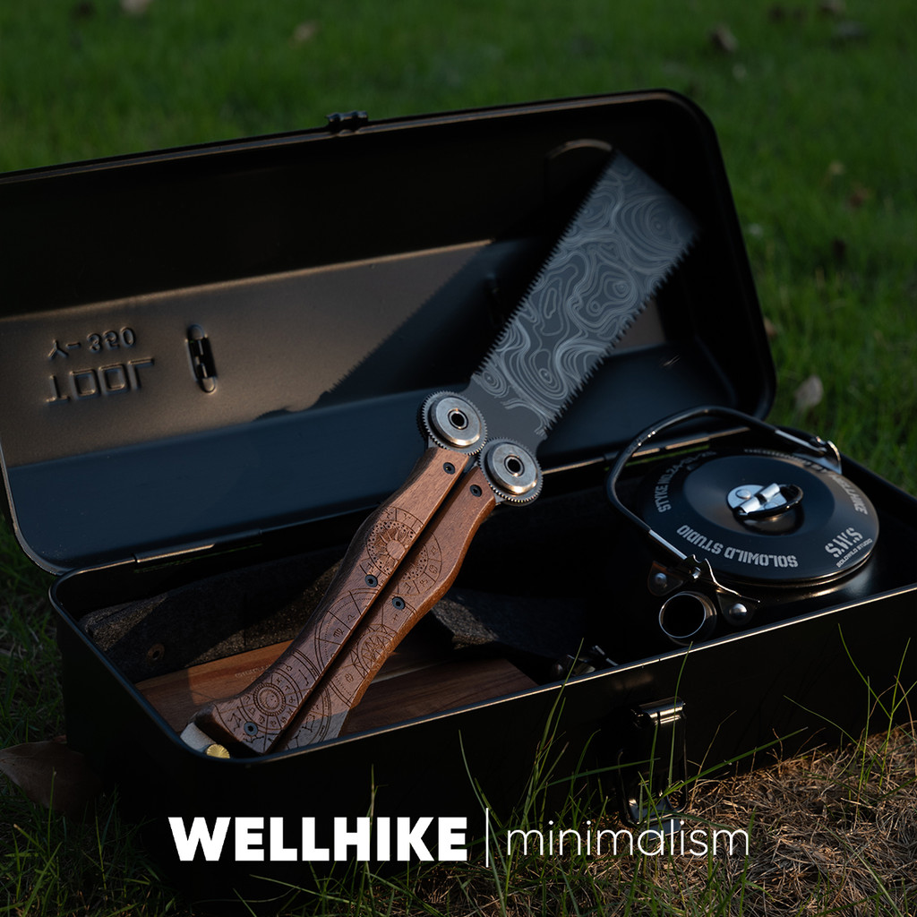 WELLHIKE นําเข้า SK85 เหล็กกลางแจ้ง bushcraft Camping Logging เลื่อยมือสวนเลื่อยตัดแต่งกิ่ง