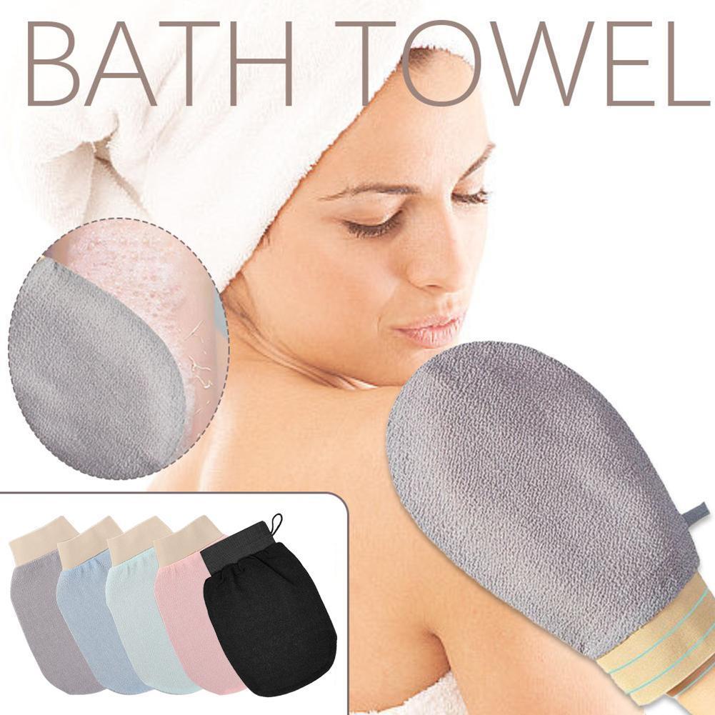ถุงมือขัดผิว Body Scrub Mitt Peeling Bath Spa อุปกรณ์เสริมแปรงผ้าเช็ดตัวห้องน้ํา C9p3