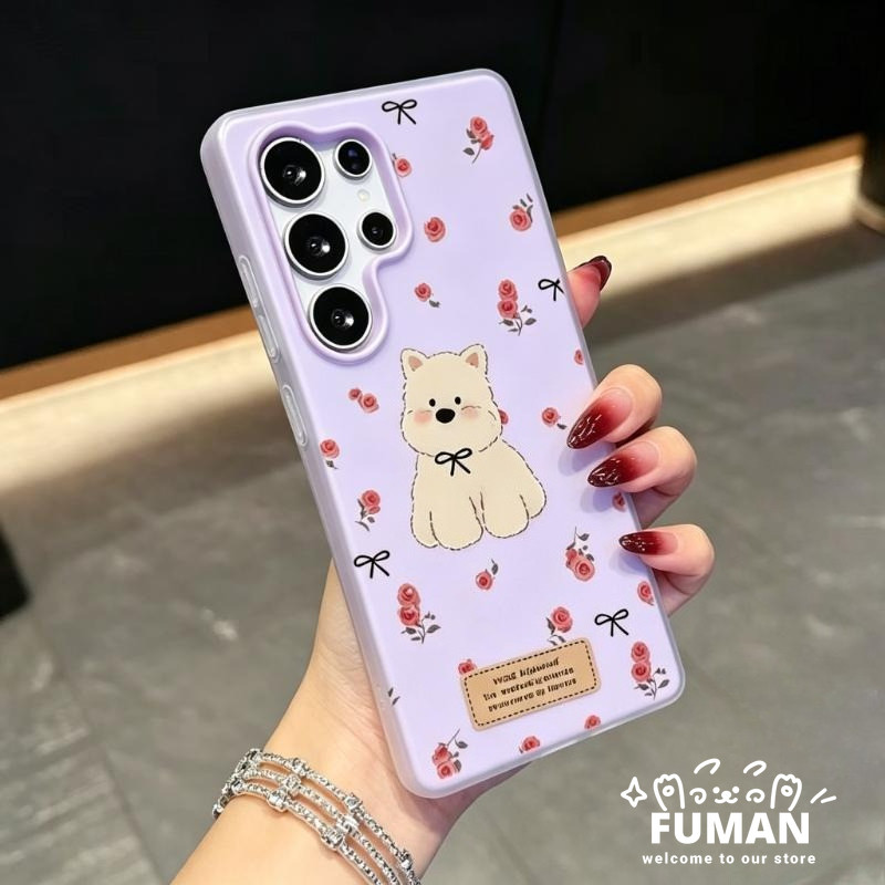 SAMSUNG น่ารักลูกสุนัขสีลูกกวาดเคสโทรศัพท์สําหรับSamsung Galaxy S22 S21 Plus Ultra FE F70E F56 F36 F