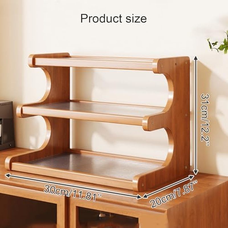 3-Tier Wooden Mug Holder Countertop, Coffee Cup Holder Mug Display Coffee Mug Organizer Mug Rack for