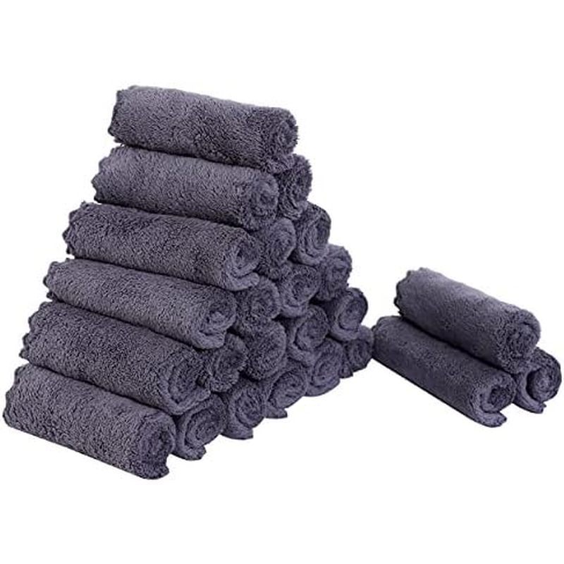 24 Pack Kitchen Dishcloths - Does Not Shed Fluff - Reusable Dish Towels, Dish cloths, Super Absorben