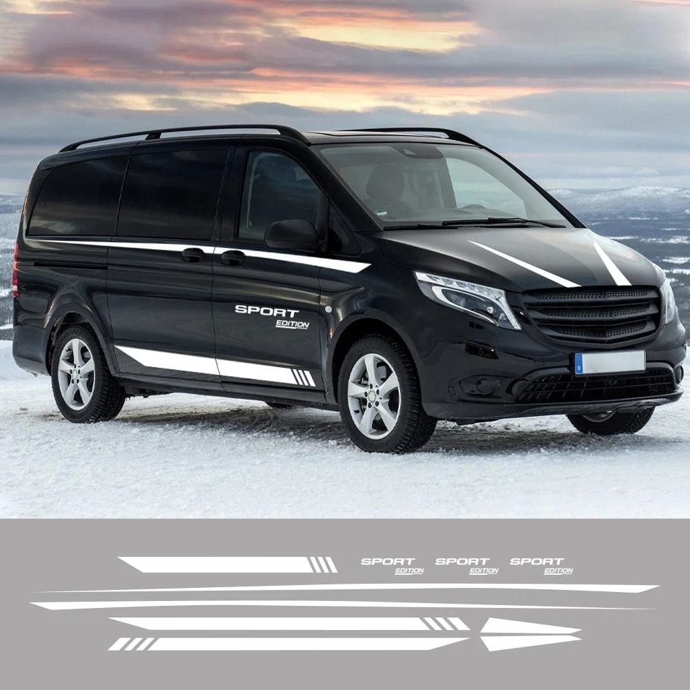 รถไวนิลสติกเกอร์สําหรับ Mercedes Benz Vito V Class Viano W638 W639 W447 V260 110 115 116 Marco Polo 