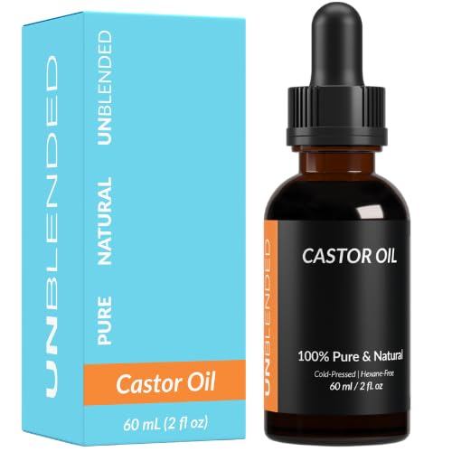 UNBLENDED Castor Oil 100% Pure สกัดเย็น ปราศจาก Hexane – ผม, Lashes, Brows & Skin – 60ml