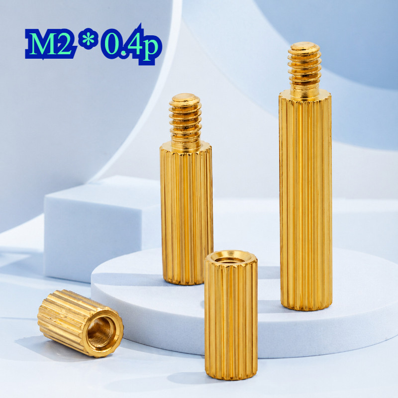 M2 double pass ทองแดงคอลัมน์รอบ knurled การตรวจสอบคอลัมน์สนับสนุนหัวเดียวทองแดงคอลัมน์กล้องรักษาความ