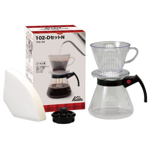Kalita Coffee Dripper Set with Three Holes for Fast Extraction, Bringing Out Only the Deliciousness 