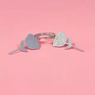 [YANG] 2 ชิ้น/เซ็ต Rose Shape เข็มสแตนเลสสําหรับสมาร์ทโฟนซิมการ์ดถาดกําจัด Eject Pin Key เครื่องมือ Universal Thimble