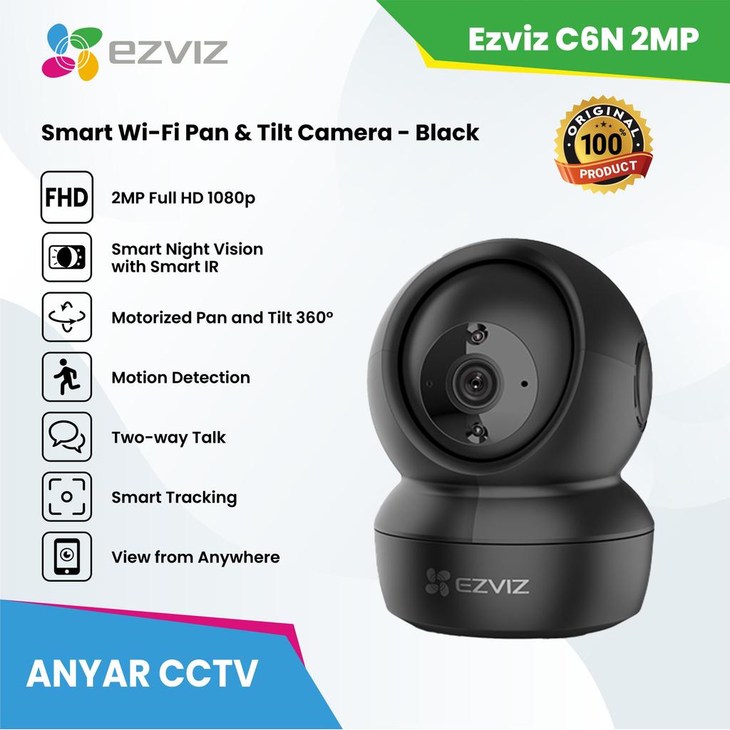 EZVIZ C6N 2MP สีดําสีดํากล้องวงจรปิด Smart Home WIFI กล้อง IP ในร่ม 1080P