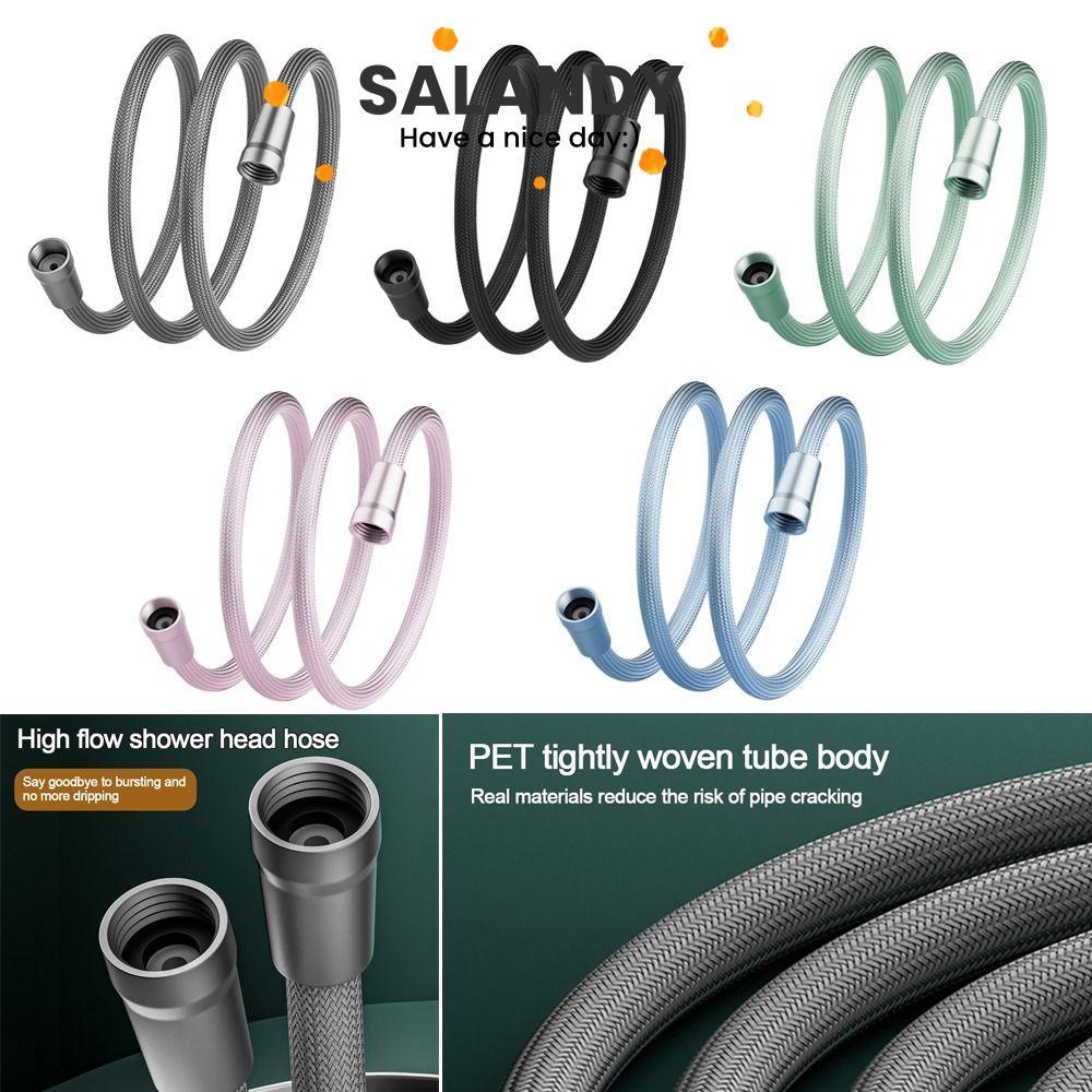 SALAND สายฝักบัวมือถือ, GI/2 Universal Interface Shower Tube, ทนทาน 1.5/2 เมตรยืดหยุ่น Anti Winding 