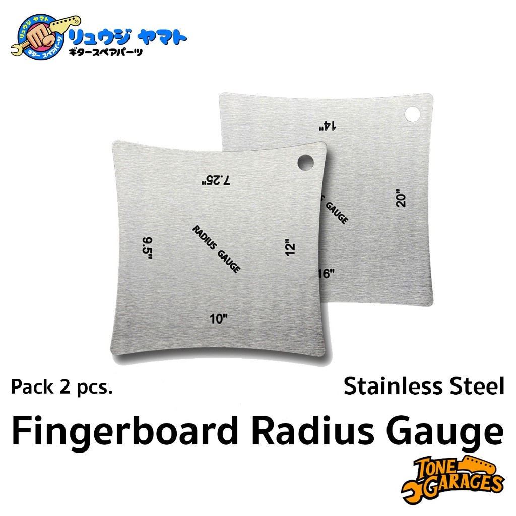 Ryuji Yamato Guitarpart Fingerboard Radius Guage อุปกรณ์วัดความโค้งของ Fingerboard แพ็ค 2 ชิ้น