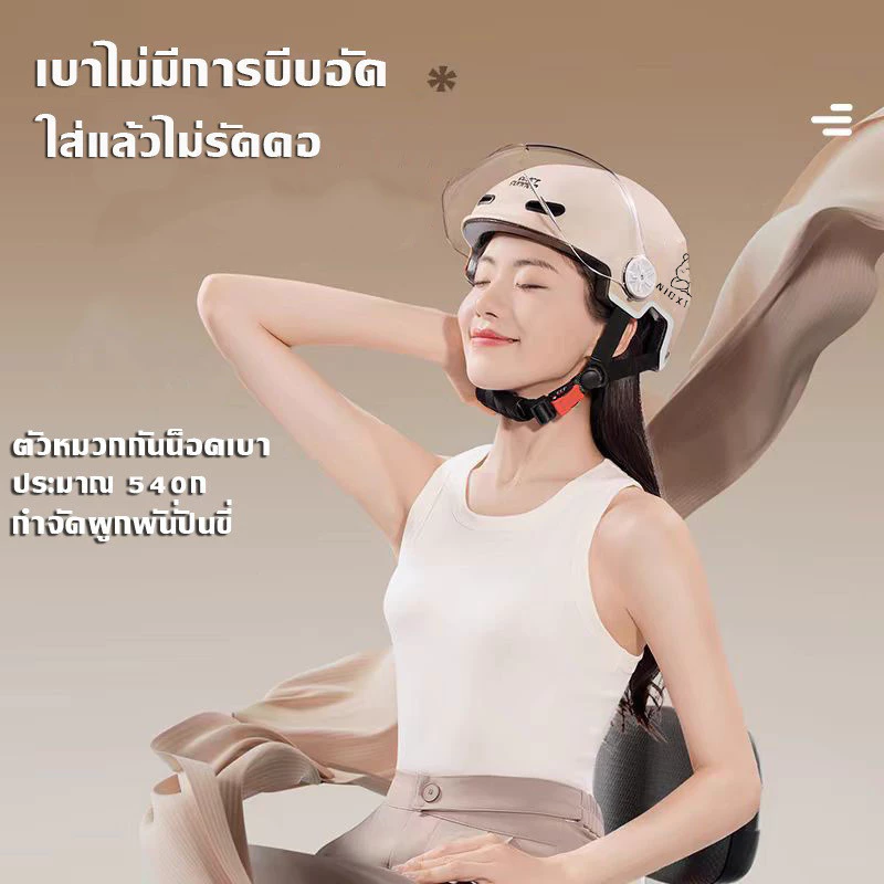 COD🔥NEW🔥หมวกกันน็อค ออกแบบกระจกสองอัน กันหมอกทนต่อการสึกหรอ กันแสงสะท้อน หมวกกันน็อคมอเตอร์ไซค์ หมวกกันน็อคครึ่งใบ thumbnail 8
