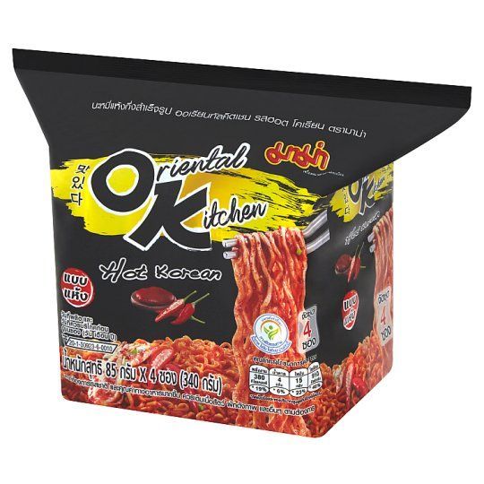 [สินค้าส่งด่วน] มาม่าออเรียลทัลรสฮอตโคเรียน85ก. แพ็ค4 MAMA OK HOT KOREAN 85G. PACK4