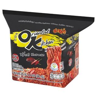 [สินค้าส่งด่วน] มาม่าออเรียลทัลรสฮอตโคเรียน85ก. แพ็ค4 MAMA OK HOT KOREAN 85G. PACK4