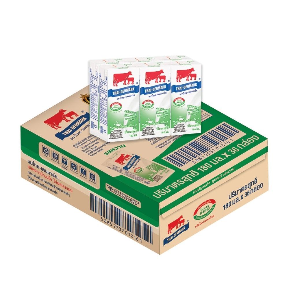 [สินค้าส่งด่วน] ไทยเดนมาร์ค นมยูเอชที รสหวาน 180 มล. แพ็ค 36 THAI DENMARK UHT SWEET 180 ML. PACK36