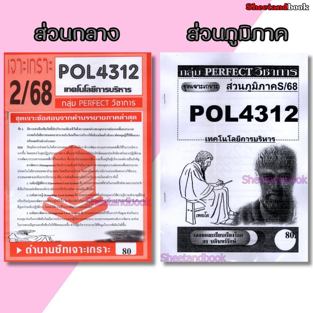 ชีทราม ข้อสอบ POL4312 (PA321) เทคโนโลยีการบริหาร (อัตนัย) Sheetandbook PERFECT