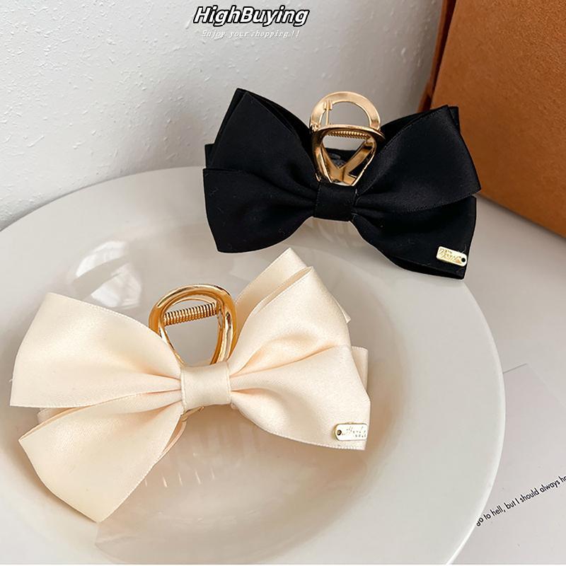[การซื้อสูง] แฟชั่นเกาหลีโลหะโบว์ผมกรงเล็บคลิปที่มีคุณภาพสูงที่เรียบง่ายที่สง่างามกิ๊บแฟชั่นสาวอุปกรณ์ผมทุกวันของขวัญหุ้นใหม