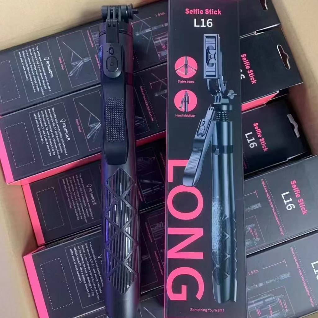 Out มัลติฟังก์ชั่นโทรศัพท์มือถือบลูทูธไม้เซลฟี่ 360 องศาหมุนยิง L16 ไม้เซลฟี่