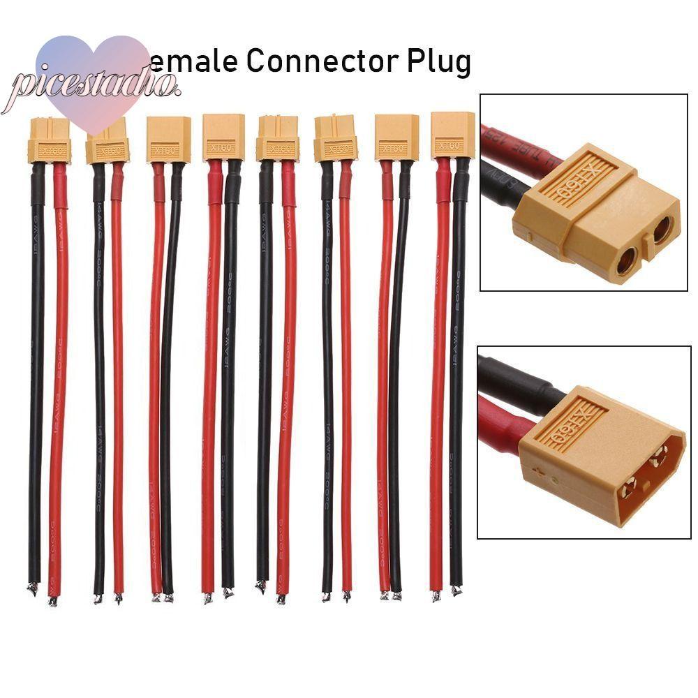 PICESTADIO 100MM XT90 Connector, 2 รูปแบบหญิง / ชาย XT90 Connector, แบตเตอรี่ปลั๊กชิ้นส่วนเครื่องมือ