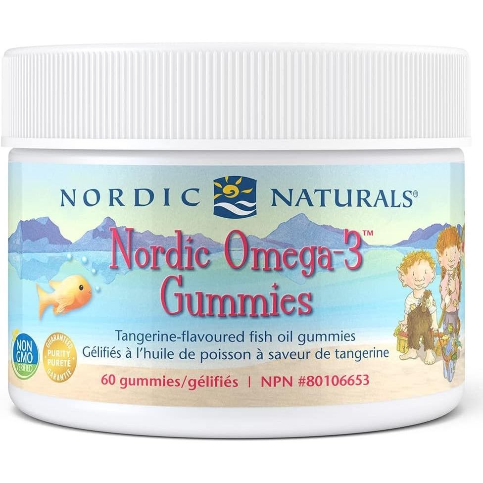 Nordic Naturals Omega-3 Gummies - Gummy Tangerine Chewable ให้ปริมาณทุกวันของ Omega-3s DHA และ EPA ส