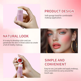 YTL Blush Stick แท่งฟองน้ํา พร้อมฟองน้ำ กันน้ำ ติดทนนาน ดูเป็นธรรมชาติ