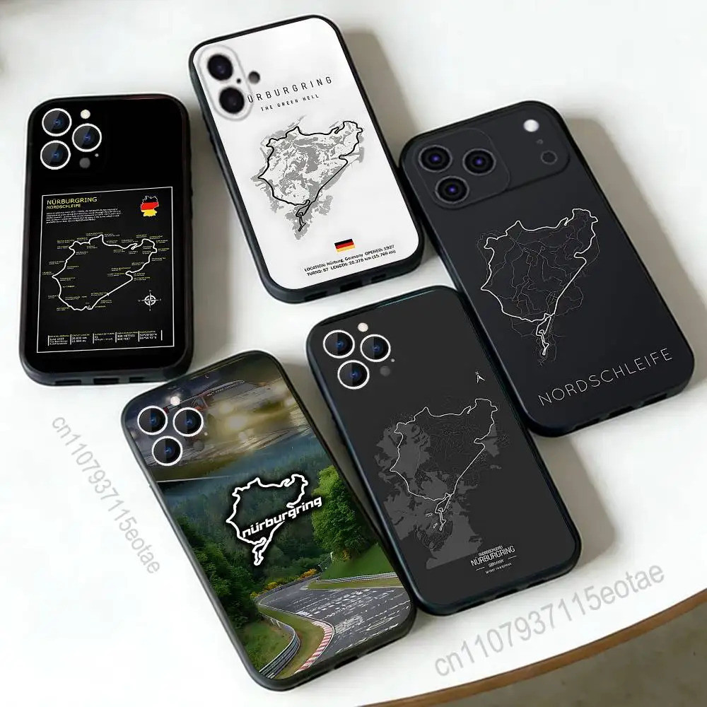 TP-1 N-Nurburgring Sport Car เคสโทรศัพท์ซิลิโคนนุ่มสําหรับ IPhone 16,17,15,11,13,12,14,Mini,Pro,Max,