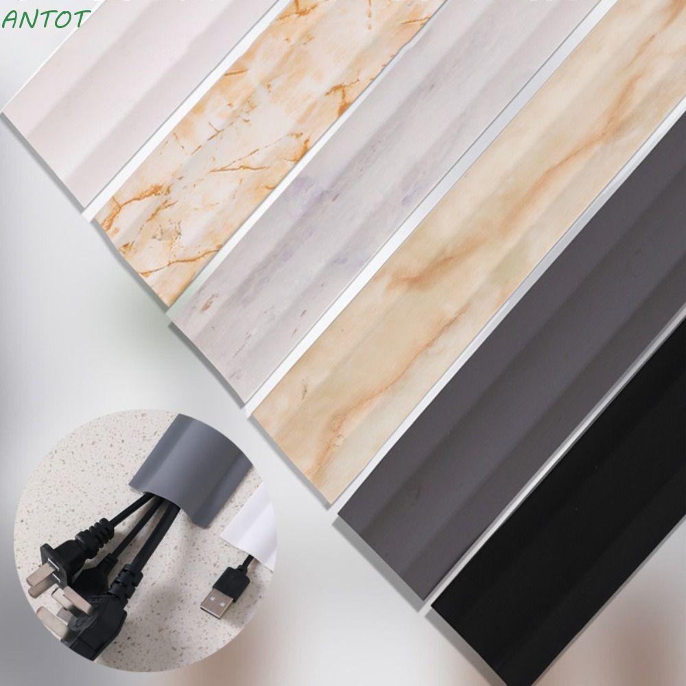 ANTOT TV Cord Hider, DIY ตกแต่งสาย PVC คอนซีลเลอร์, 2024 Paintable Mould proof Self-Adhesive Wall Li
