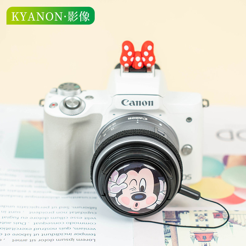 ฝาครอบเลนส์กล้องเชือกป้องกันการสูญหาย Canon R50 Small Spittoon 49mm67 Sony zve10 Foji 1855 Nikon z30