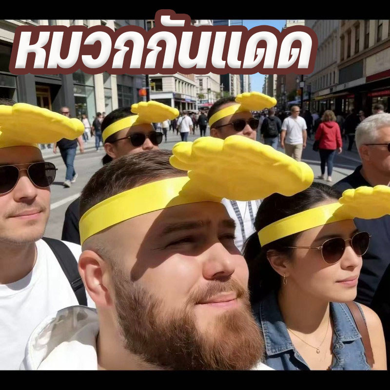 หมวกกันแดด flapping hat หมวกกันแดดปาล์มตลก ฤดูร้อน กลางแจ้ง หมวกกันแดด