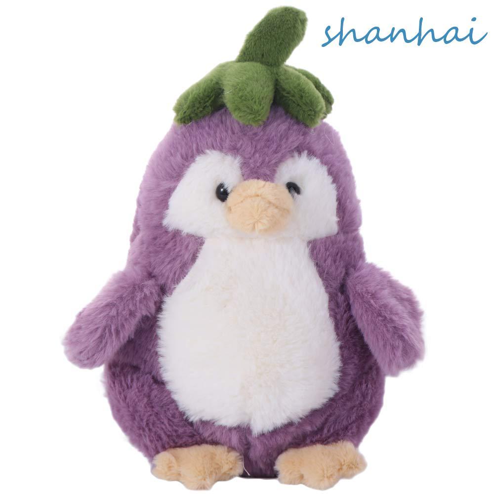 SHANHAI ตุ๊กตาเพนกวินของเล่นตุ๊กตา,ปุย PP Cotton Eggplant Penguin ตุ๊กตาของเล่น,เด็ก Sleeping Toy In