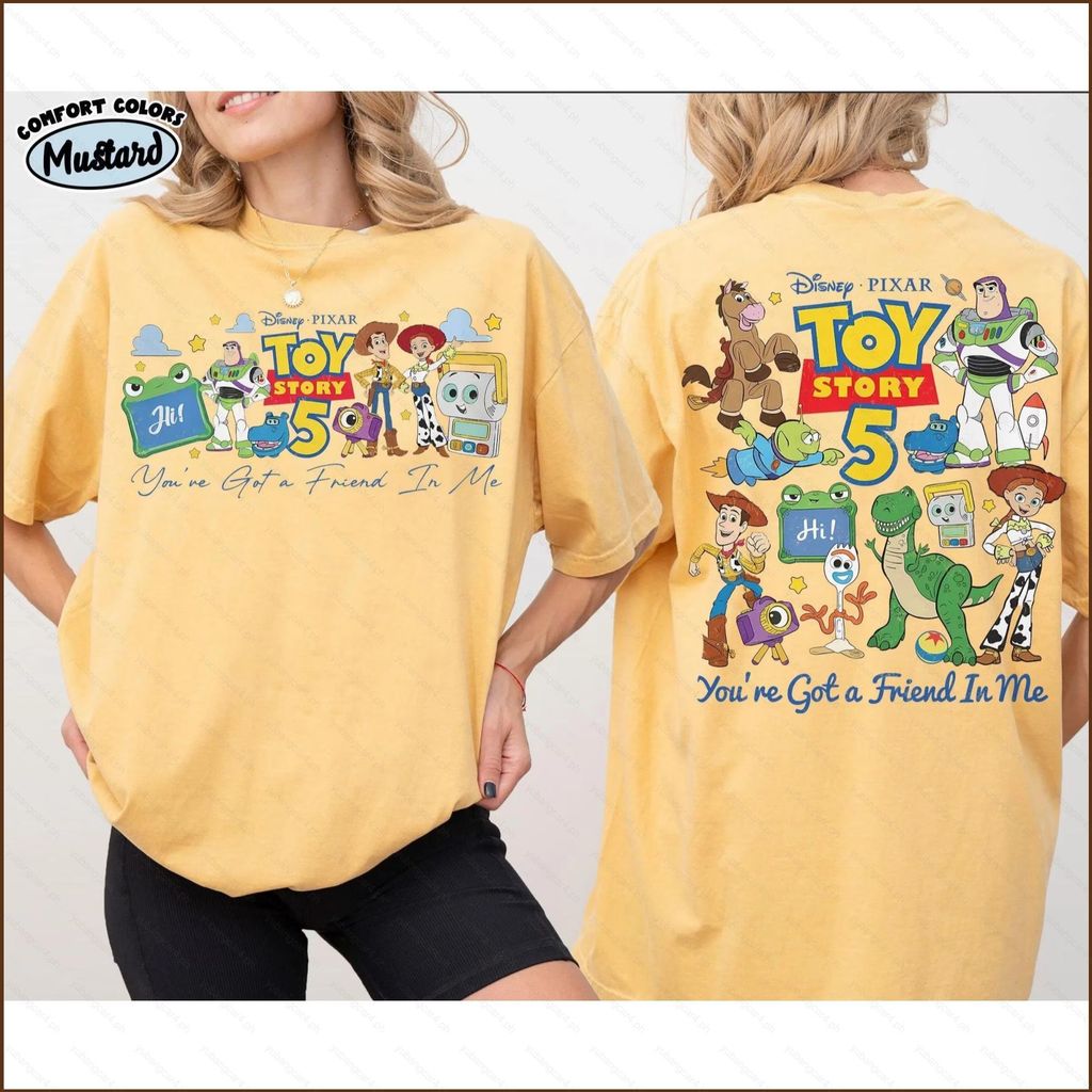 YB3 2026 Toy Story 5 การ์ตูนนุ่มเสื้อยืด Woody Lenny Mr Spell Tee Youve Got A Friend In Me เสื้อ BY3