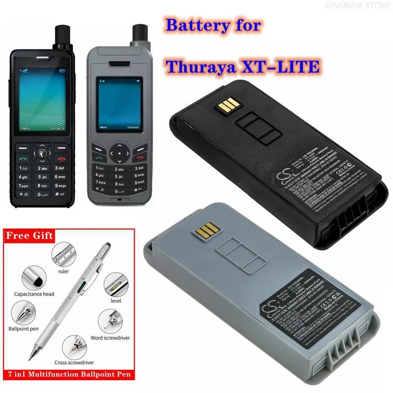 แบตเตอรี่โทรศัพท์ดาวเทียม 3.7V/2400mAh XTL2680 สําหรับ Thuraya XT-LITE