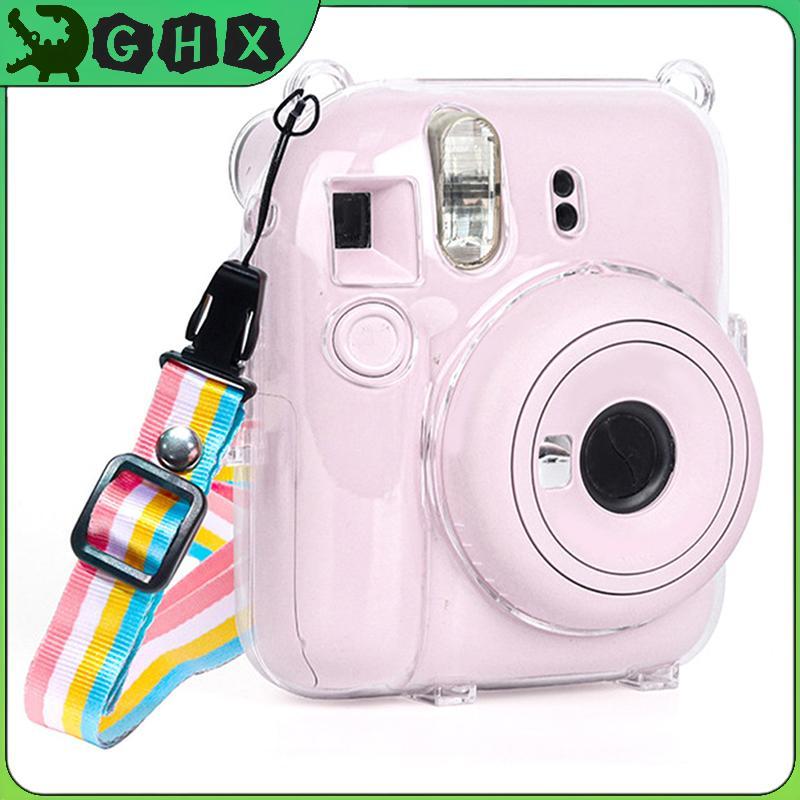 BlowGentlyWind 1 PC คริสตัลเงากล้องสําหรับ Instax Mini 12 โปร่งใส Glitter กระเป๋าสําหรับ Instax Mini