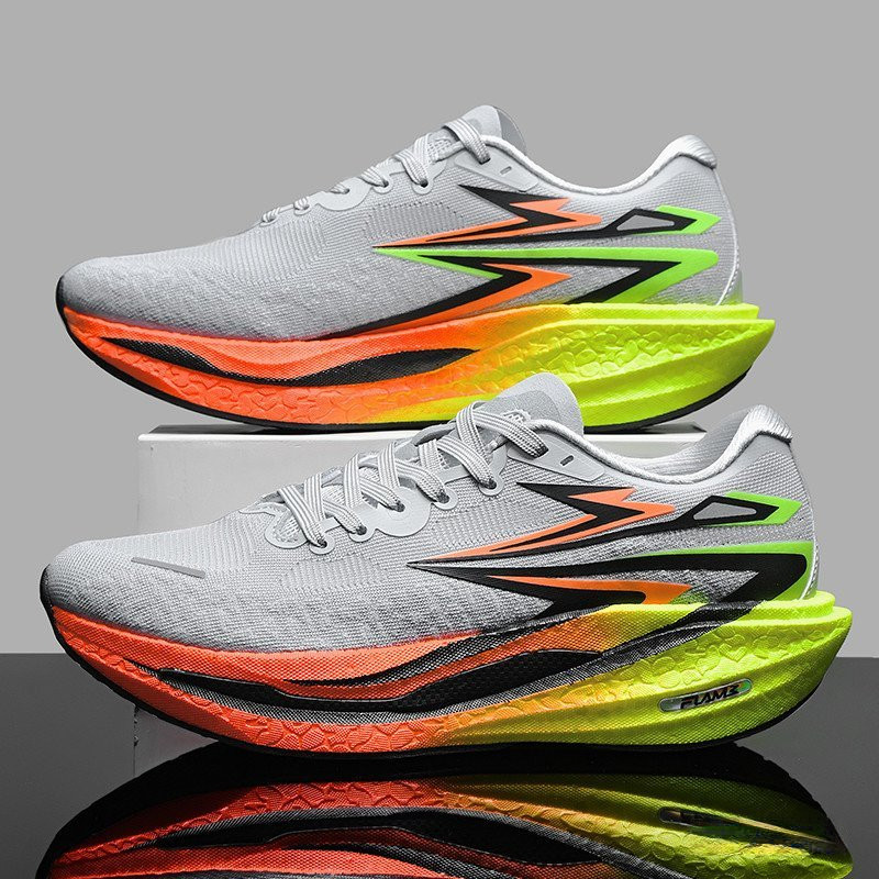 206 รองเท้าวิ่งมาราธอน Unisex แผ่นคาร์บอนกีฬารองเท้า Shock-Absorbing Breathable เดินรองเท้า 0HIF